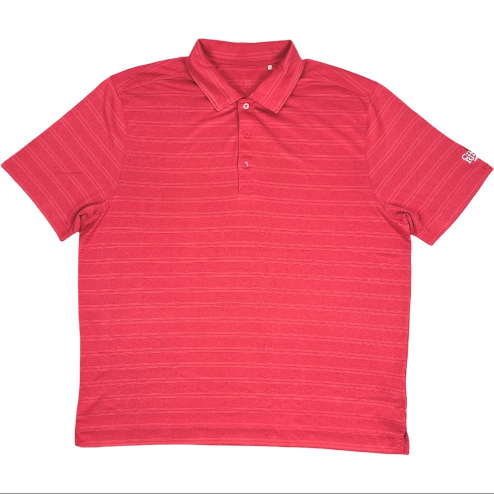 Cutter and Buck Men’s Red Cider Ridge Golf Club DryTec Stripe Polo Shirt XL